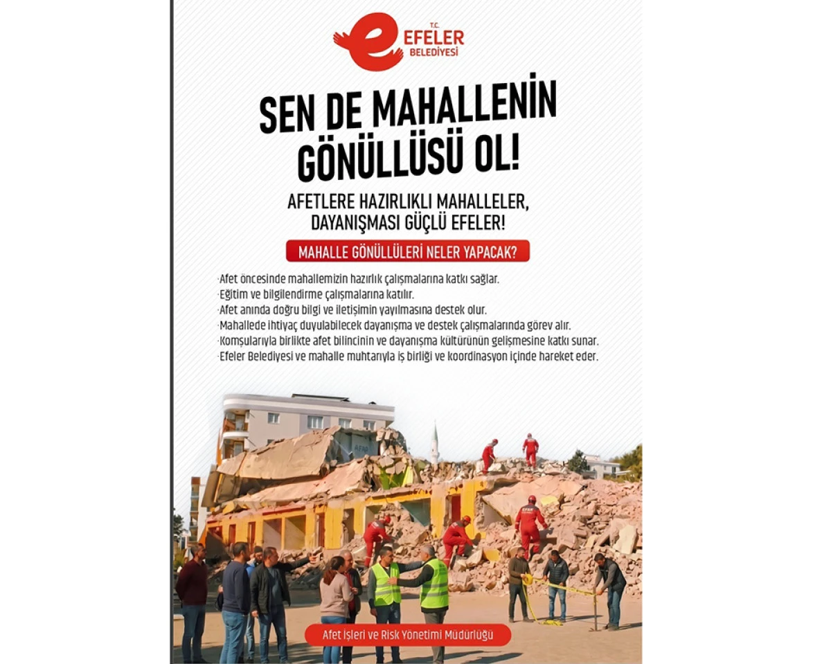 BAŞKAN ANIL YETİŞKİN&rsquo;DEN BİR HAYATİ PROJE DAHA:  MAHALLE AFET G&Ouml;N&Uuml;LL&Uuml;L&Uuml;Ğ&Uuml; BAŞLIYOR