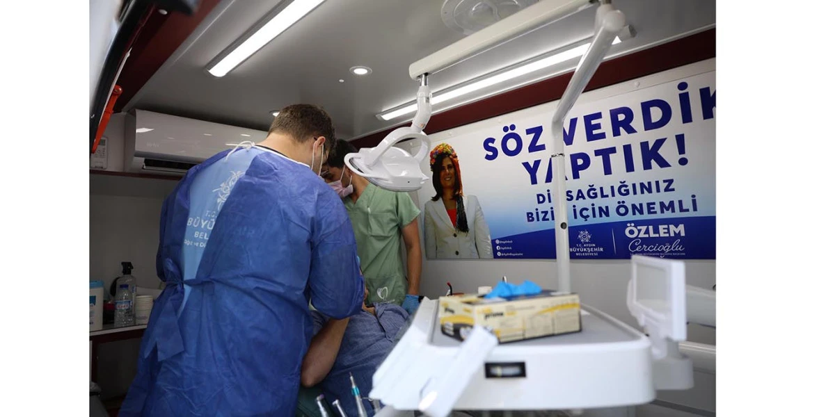 BAŞKAN &Ccedil;ER&Ccedil;İOĞLU MOBİL AĞIZ VE DİŞ SAĞLIĞI HİZMETLERİNİ  &Ccedil;İNE'DE VATANDAŞLARLA BULUŞTURDU