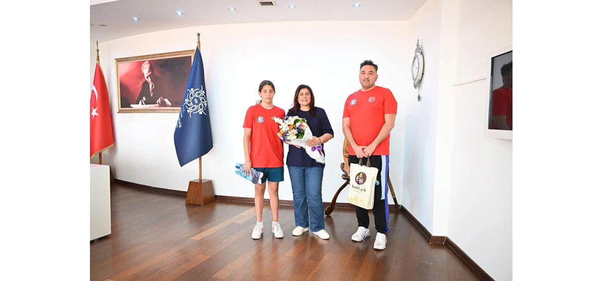 BAŞKAN ÇERÇİOĞLU’NA AYDIN’IN GURURU OLAN GENÇ SPORCUDAN ZİYARET