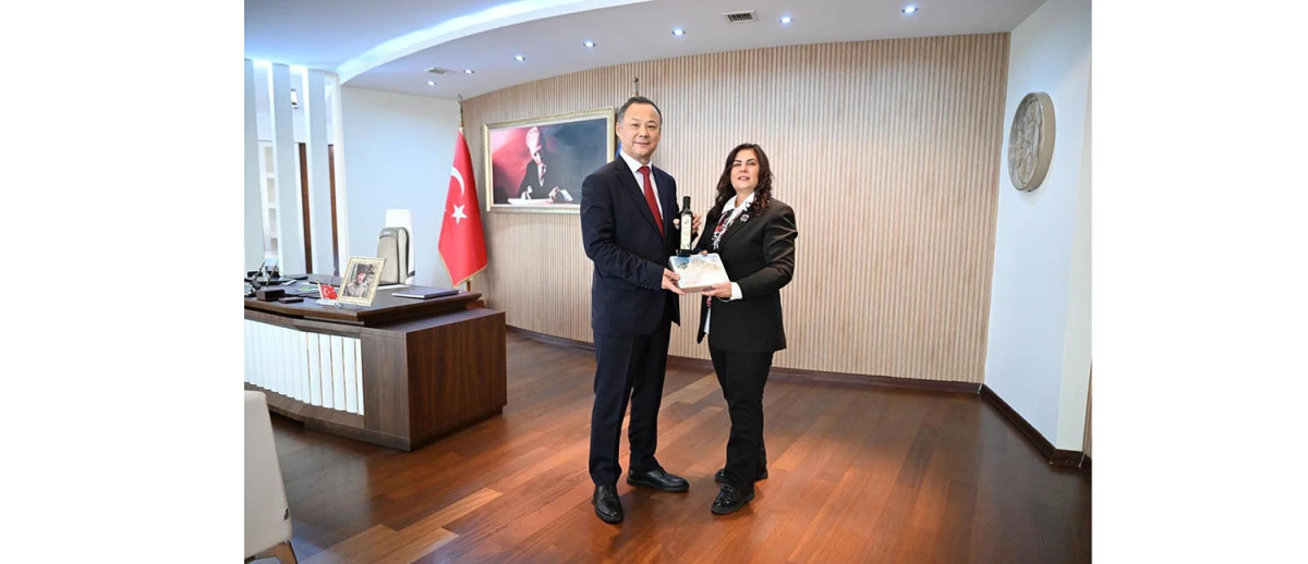 BAŞKAN &Ccedil;ER&Ccedil;İOĞLU&rsquo;NA KIRGIZİSTAN'IN ANKARA B&Uuml;Y&Uuml;KEL&Ccedil;İSİ RUSLAN KAZAKBAEV ZİYARET