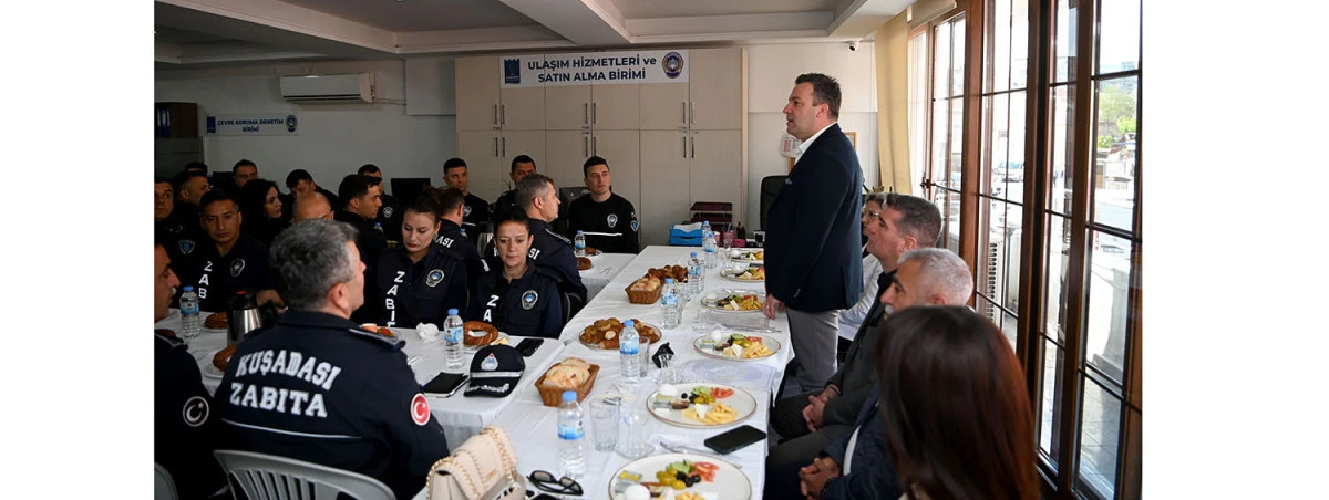 BAŞKAN VEKİLİ TAHSİN DEMİRTAŞ G&Uuml;NE ZABITA PERSONELİNİ ZİYARET EDEREK BAŞLADI 