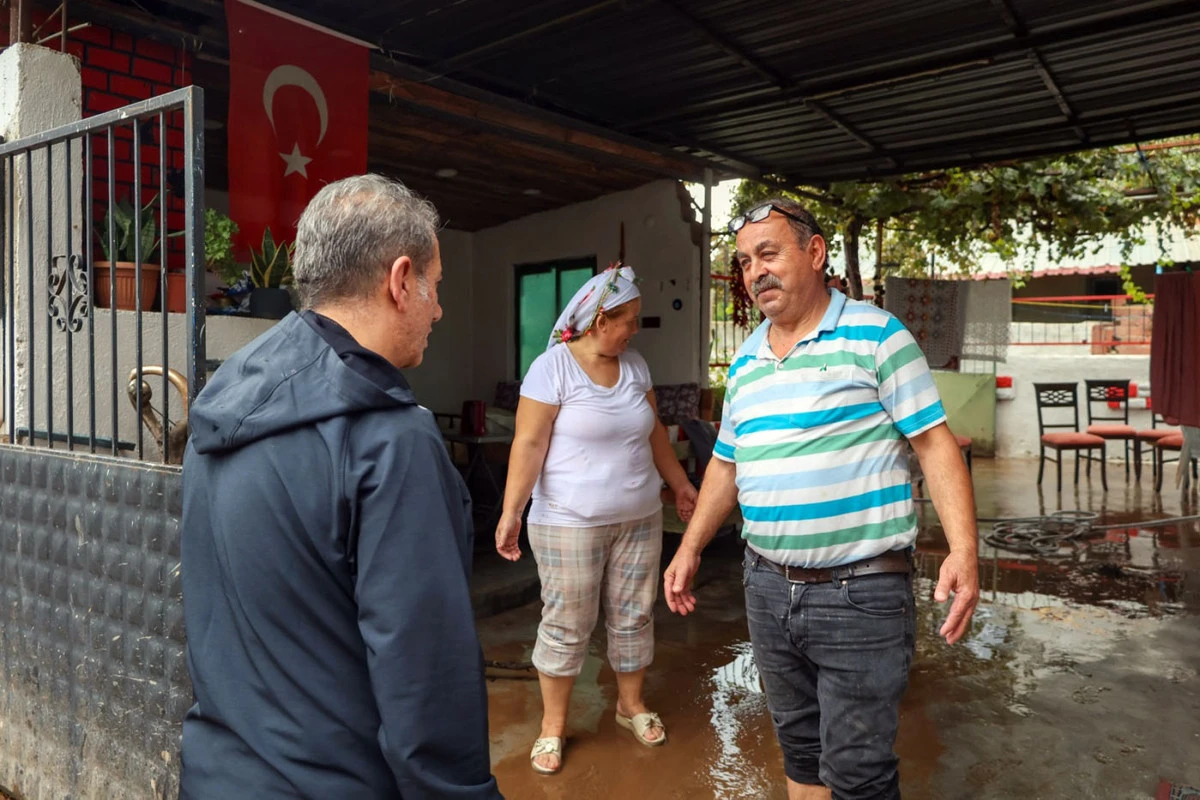 BAŞKAN YETİŞKİN FELAKET BÖLGESİNDE İNCELEMELERDE BULUNDU