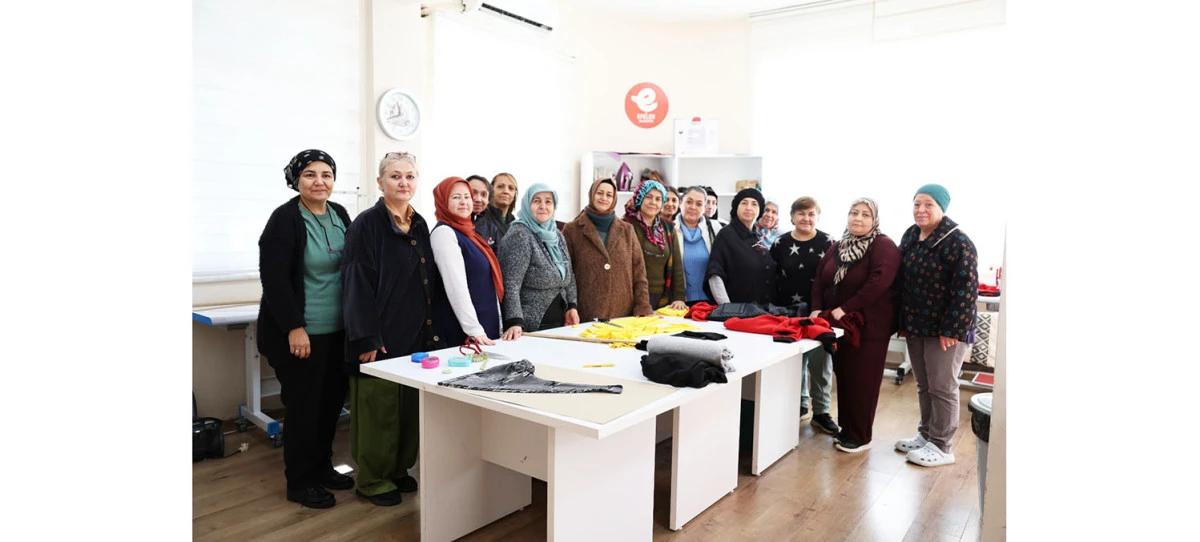 BAŞKAN YETİŞKİN İLE KADINLAR &Uuml;RETİME KATILIYOR