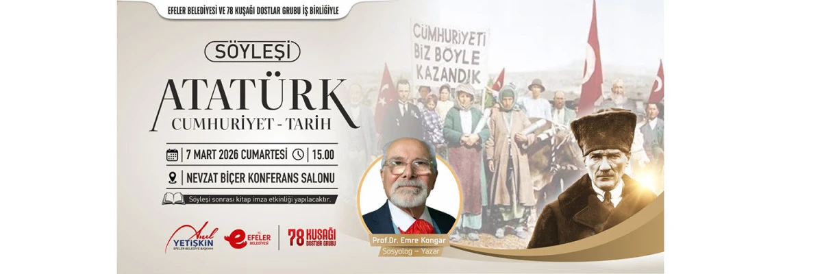 BAŞKAN YETİŞKİN&rsquo;DEN CUMHURİYET BULUŞMASI: EMRE KONGAR EFELER&rsquo;DE