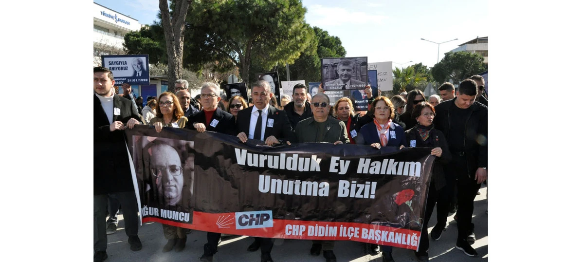 CUMHURİYET HALK PARTİSİ DİDİM İL&Ccedil;E BAŞKANLIĞI UĞUR MUMCUYU ANDI