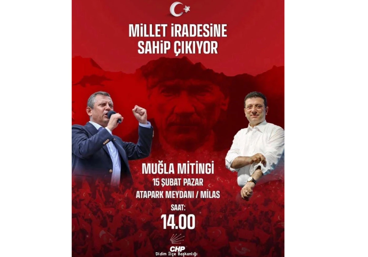 CUMHURİYET HALK PARTİSİ MUĞLA MİTİNGİNE DAVET