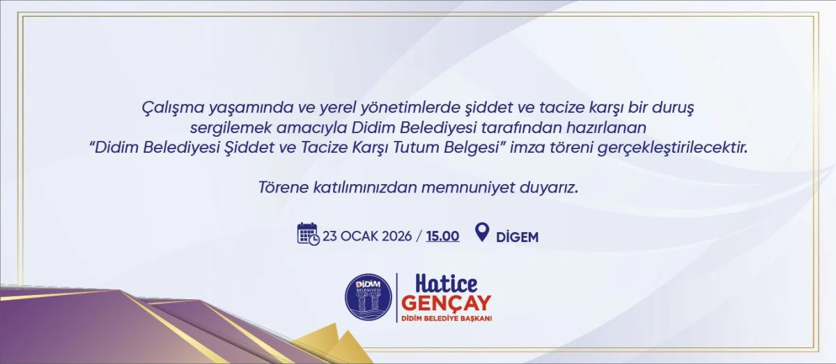 DİDİM BELEDİYESİ&rsquo;NDEN ŞİDDET VE TACİZE KARŞI NET TAVIR