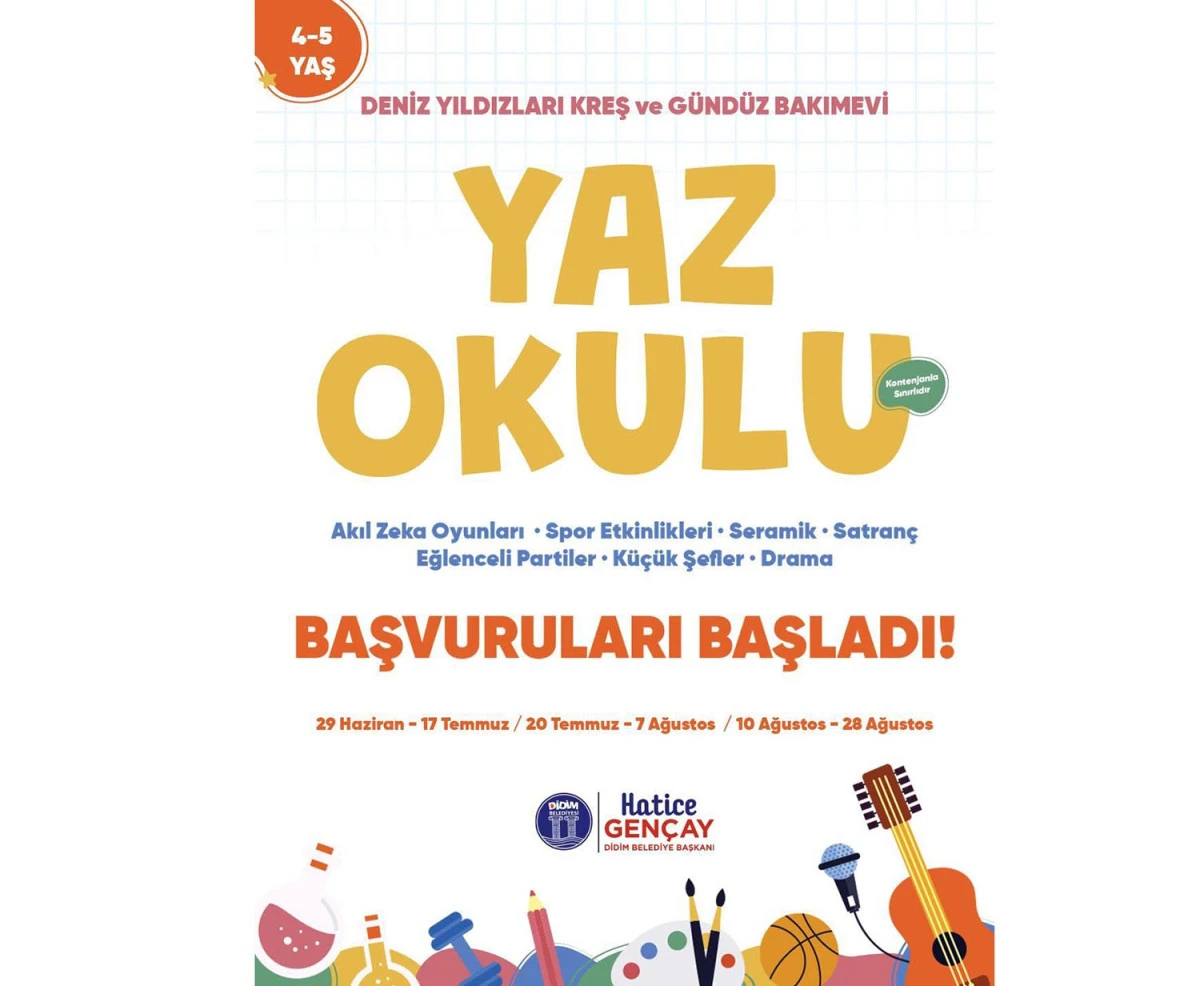 DİDİM BELEDİYESİ&rsquo;NDEN YAZ OKULU PROGRAMI