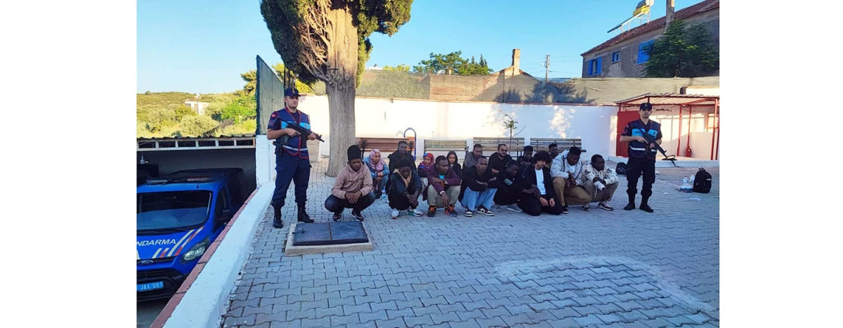 DİDİM JANDARMA AKBÜKTE 16 KAÇAK GÖÇMEN YAKALADI