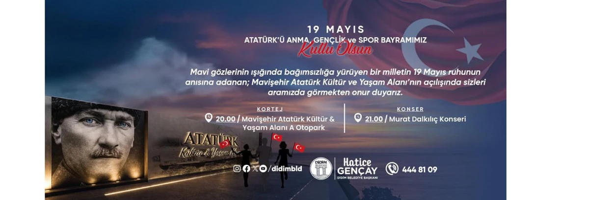 DİDİM&rsquo;DE 19 MAYIS COŞKUSU MAVİŞEHİR&rsquo;DE YAŞANACAK