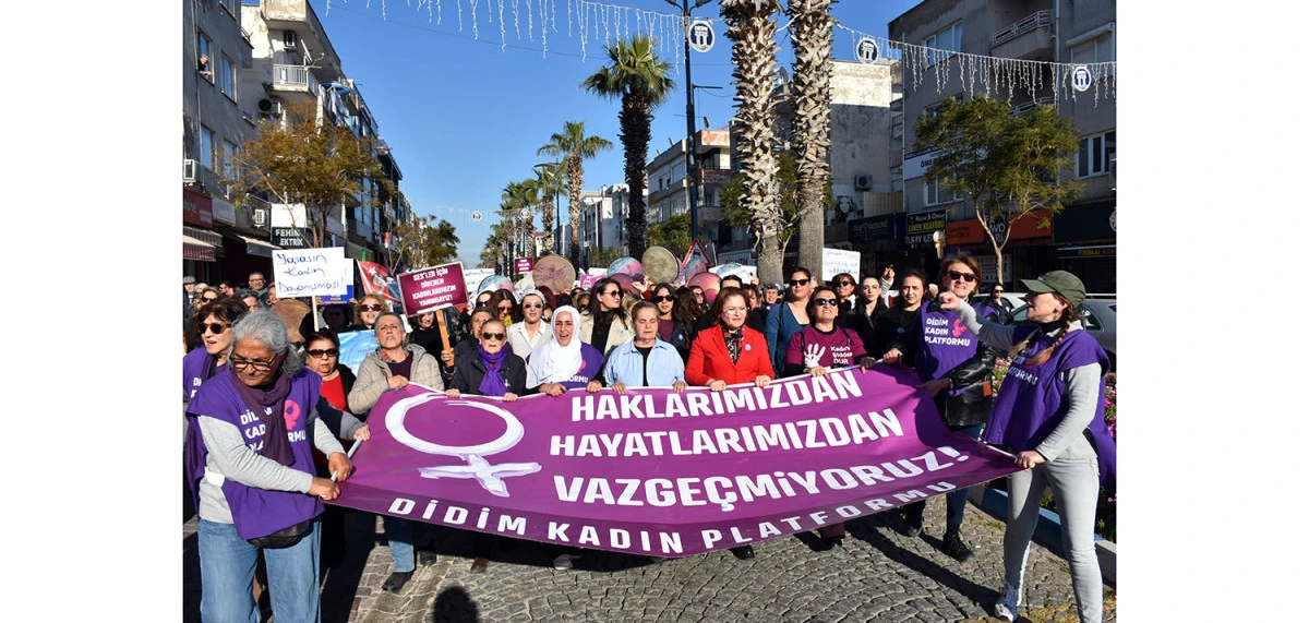 DİDİM&rsquo;DE 8 MART&rsquo;TA KADINLAR HAK VE &Ouml;ZG&Uuml;RL&Uuml;KLERİ İ&Ccedil;İN Y&Uuml;R&Uuml;D&Uuml;