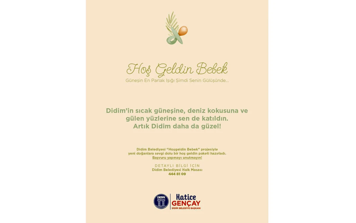 DİDİM’DE “HOŞ GELDİN BEBEK” PROJESİ TÜM HIZIYLA SÜRÜYOR