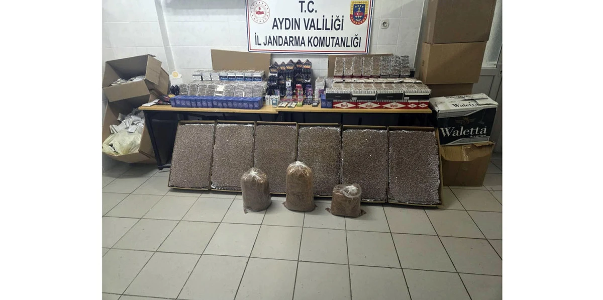 DİDİMDE KAÇAK SİGARA SATICILARINA JANDARMADAN BASKIN