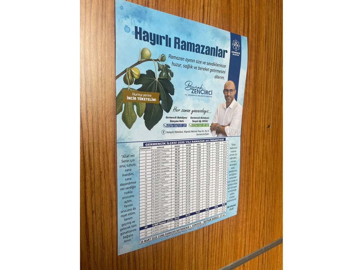 GERMENCİK BELEDİYESİ&rsquo;NİN DAĞITTIĞI İMSAKİYELERDEKİ İNCİR VURGUSU B&Uuml;Y&Uuml;K TAKDİR TOPLADI