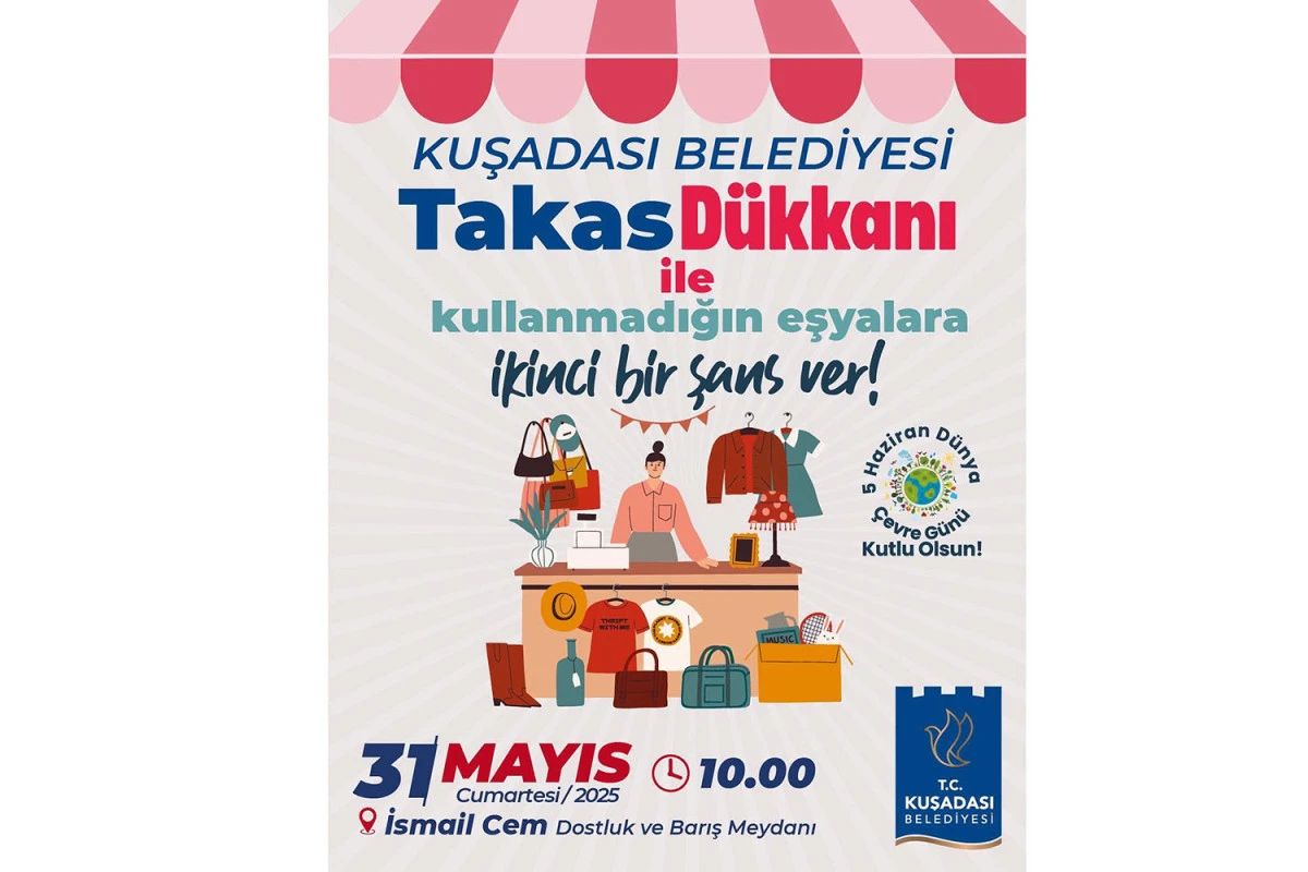KUŞADASI BELEDİYESİ’NDEN DÜNYA ÇEVRE GÜNÜ’NE ÖZEL ‘TAKAS DÜKKÂNI’ ETKİNLİĞİ 