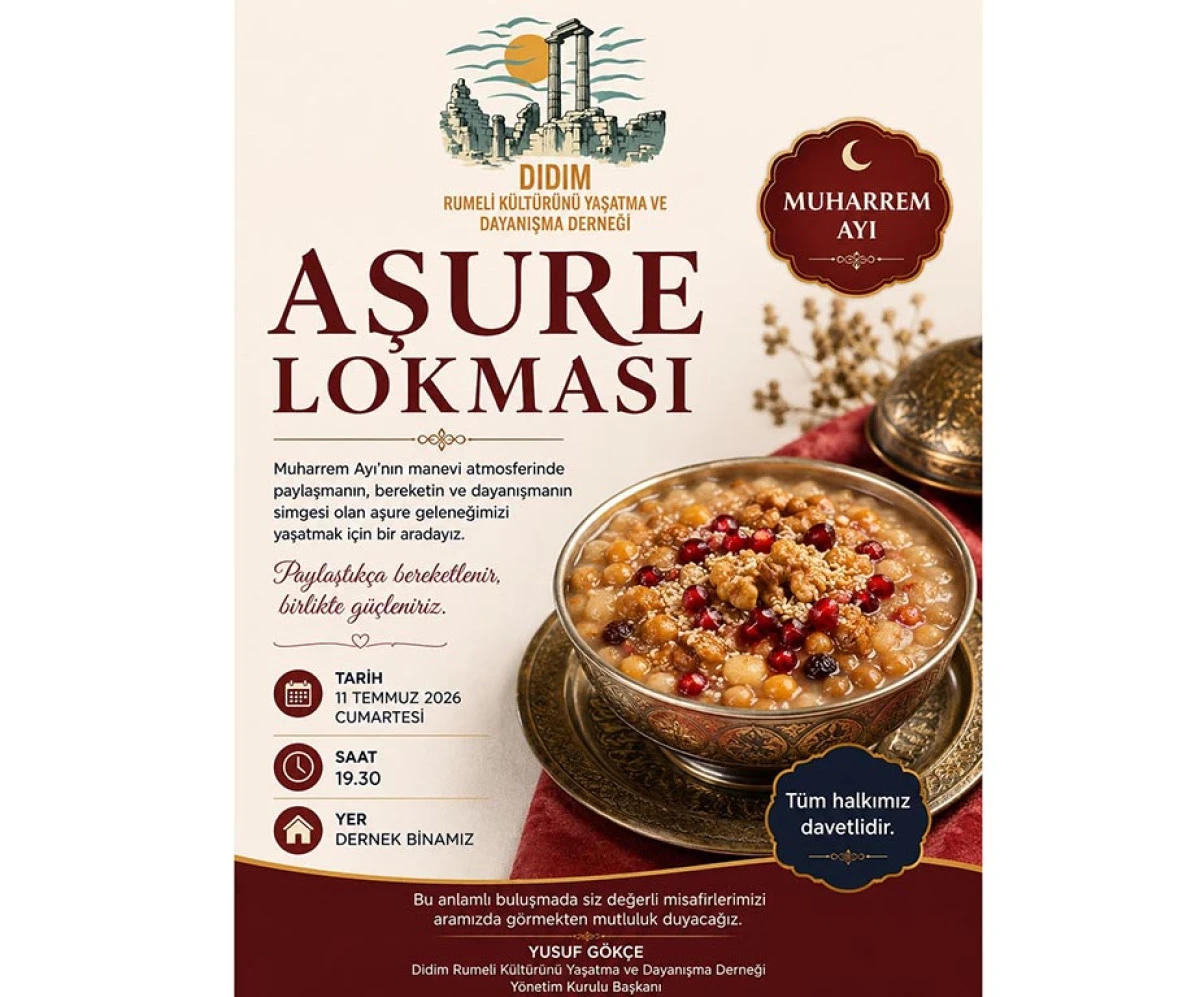 MUHARREM AYI AŞURE LOKMASI DAVETİ