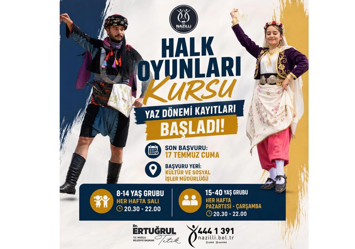 NAZİLLİ BELEDİYESİ HALK OYUNLARI YAZ D&Ouml;NEMİ KURSLARI BAŞLIYOR
