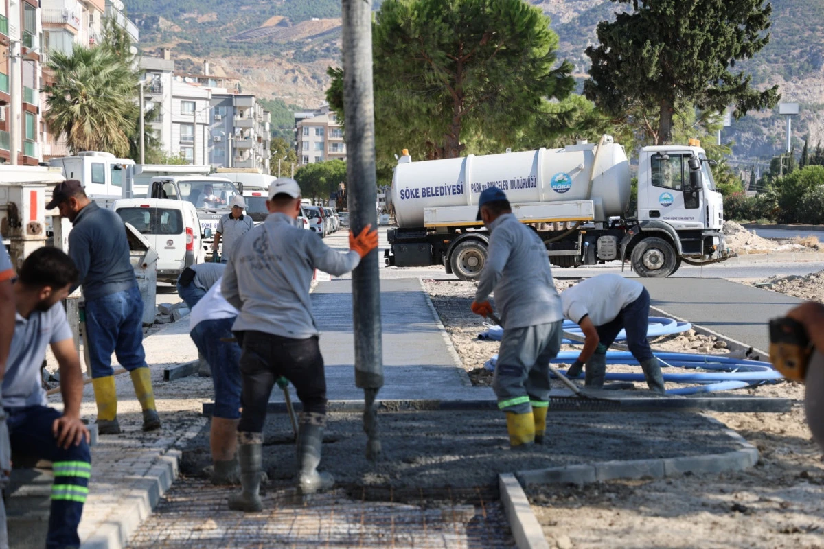 S&Ouml;KE&rsquo;DE BİSİKLET VE Y&Uuml;R&Uuml;Y&Uuml;Ş YOLU PROJESİ ADIM ADIM İLERLİYOR