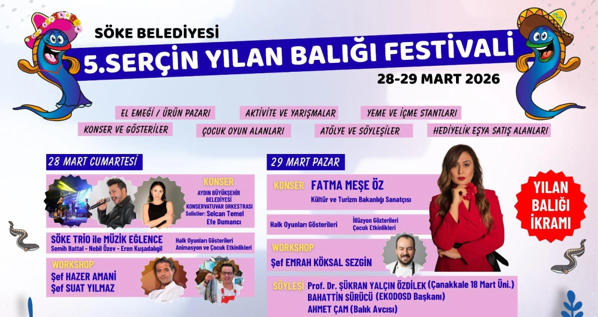 S&ouml;ke&rsquo;de Yılan Balığı Festivali Coşkusu Başlıyor